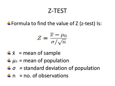 null hypothesis testing z score