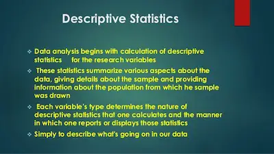 research paper with descriptive statistics