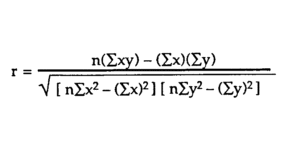 correlation coefficient formula